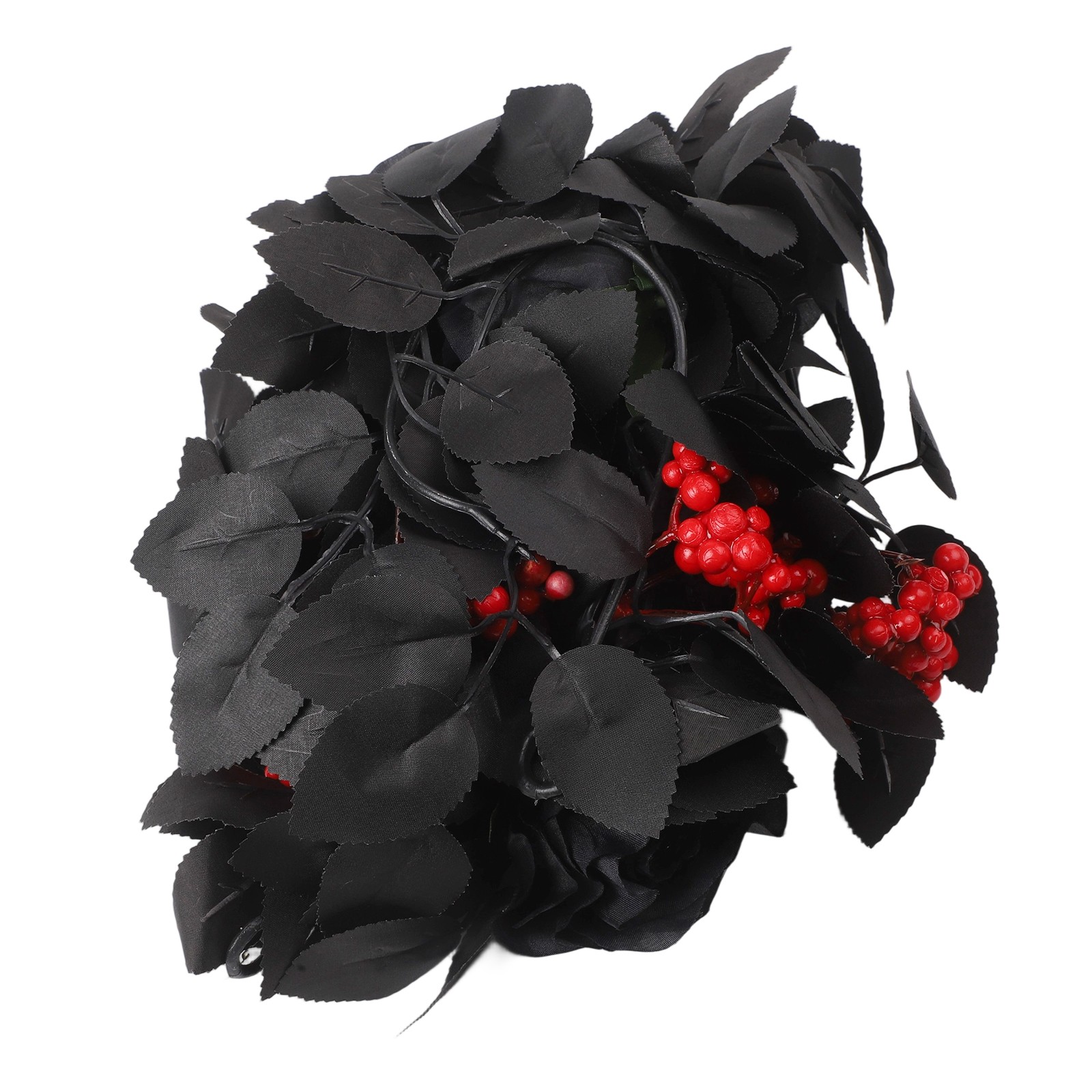 Beautifully Crafted Halloween Flower Decoration Black Roses Garland 5 7FT - Picture 49 of 54