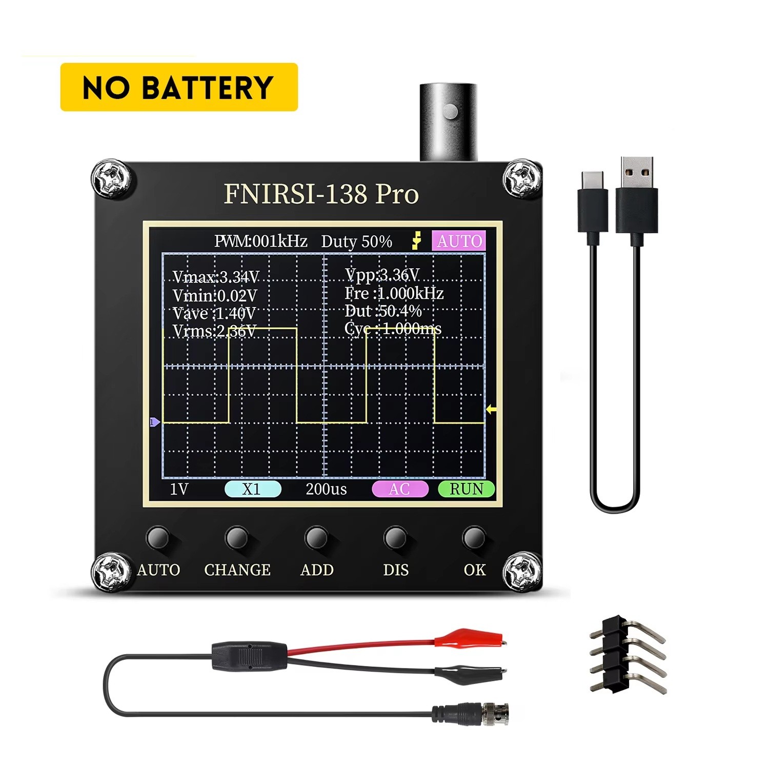 Digital Oscilloscope Mini Oscilloscope For Maintenance Industry 200KHz Bandwidth - Picture 13 of 20