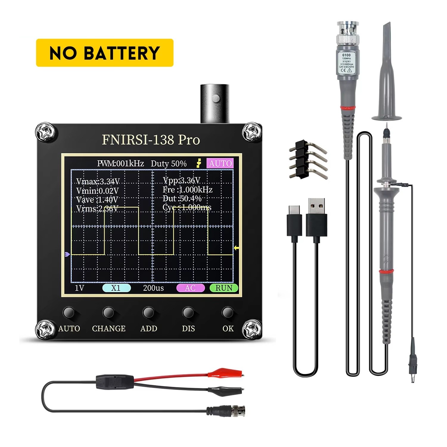 Digital Oscilloscope Mini Oscilloscope For Maintenance Industry 200KHz Bandwidth - Picture 16 of 20