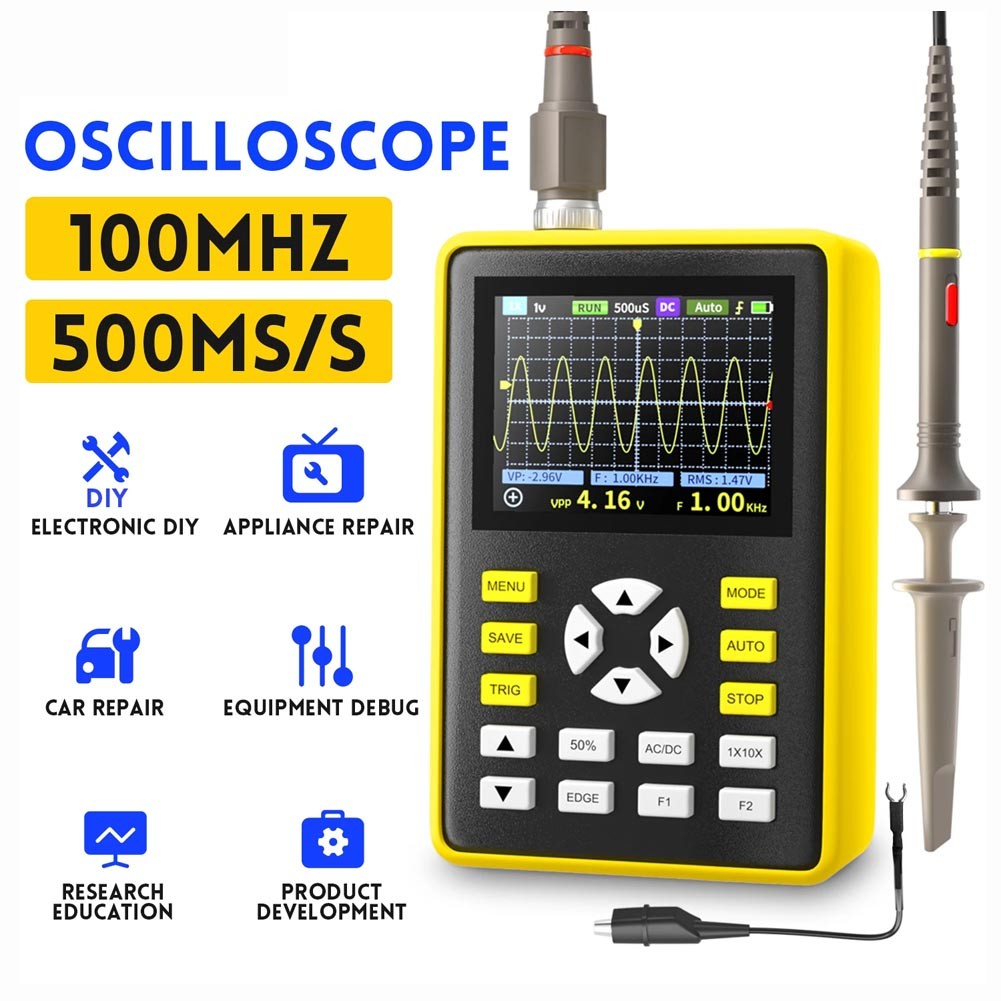 5012H Oscilloscope 500MS/s Sampling 100MHz Analog Bandwidth 64M Internal Storage