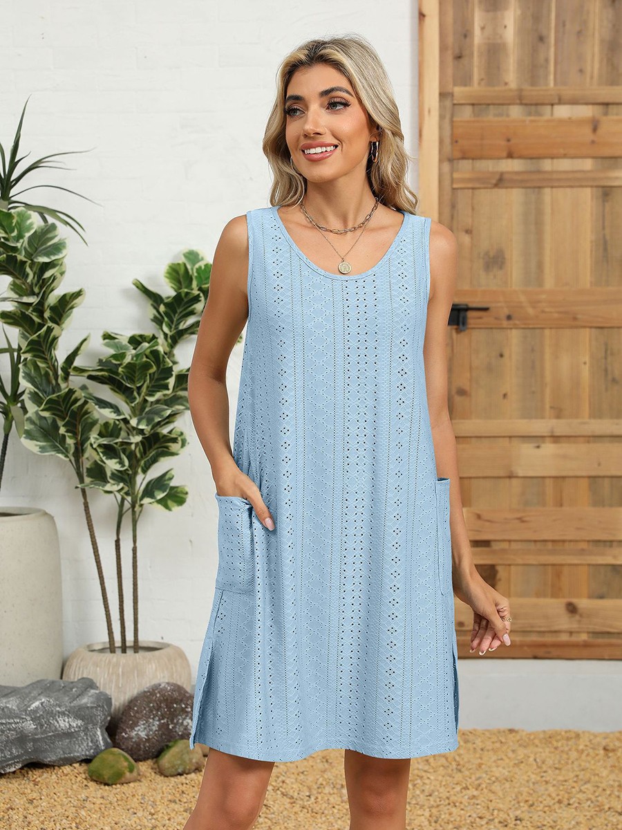 Loose Dress Sleeveless Casual Dress Breathable Fabric Fashionable Style - Picture 20 of 72