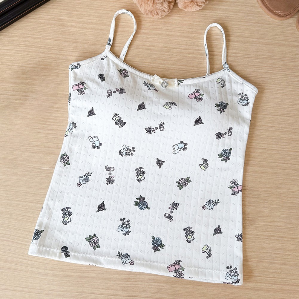 Women Casual Vest With Printed Butterfly Bow And Chest Cushion For Vacation Use - Picture 10 of 10