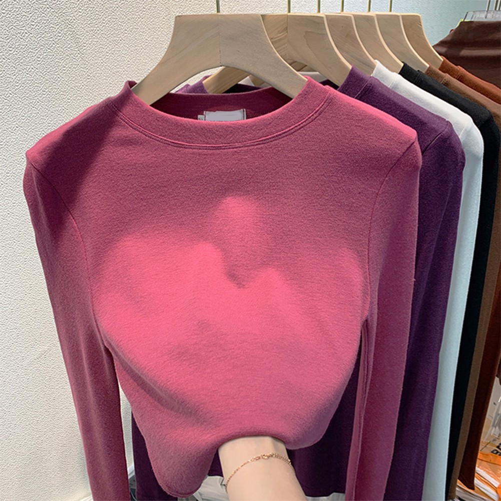Solid Color Long Sleeve Round Neck Top for Women Casual for Spring to Winter - Picture 13 of 47