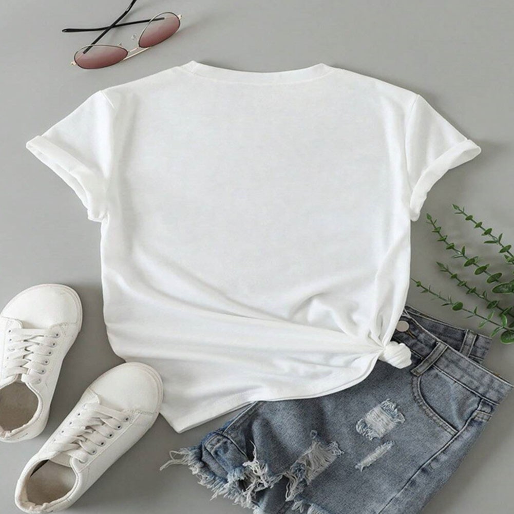 Loose Fit Women Summer T Shirt Tomato Print Short Sleeve Casual Vintage Top - Picture 24 of 28