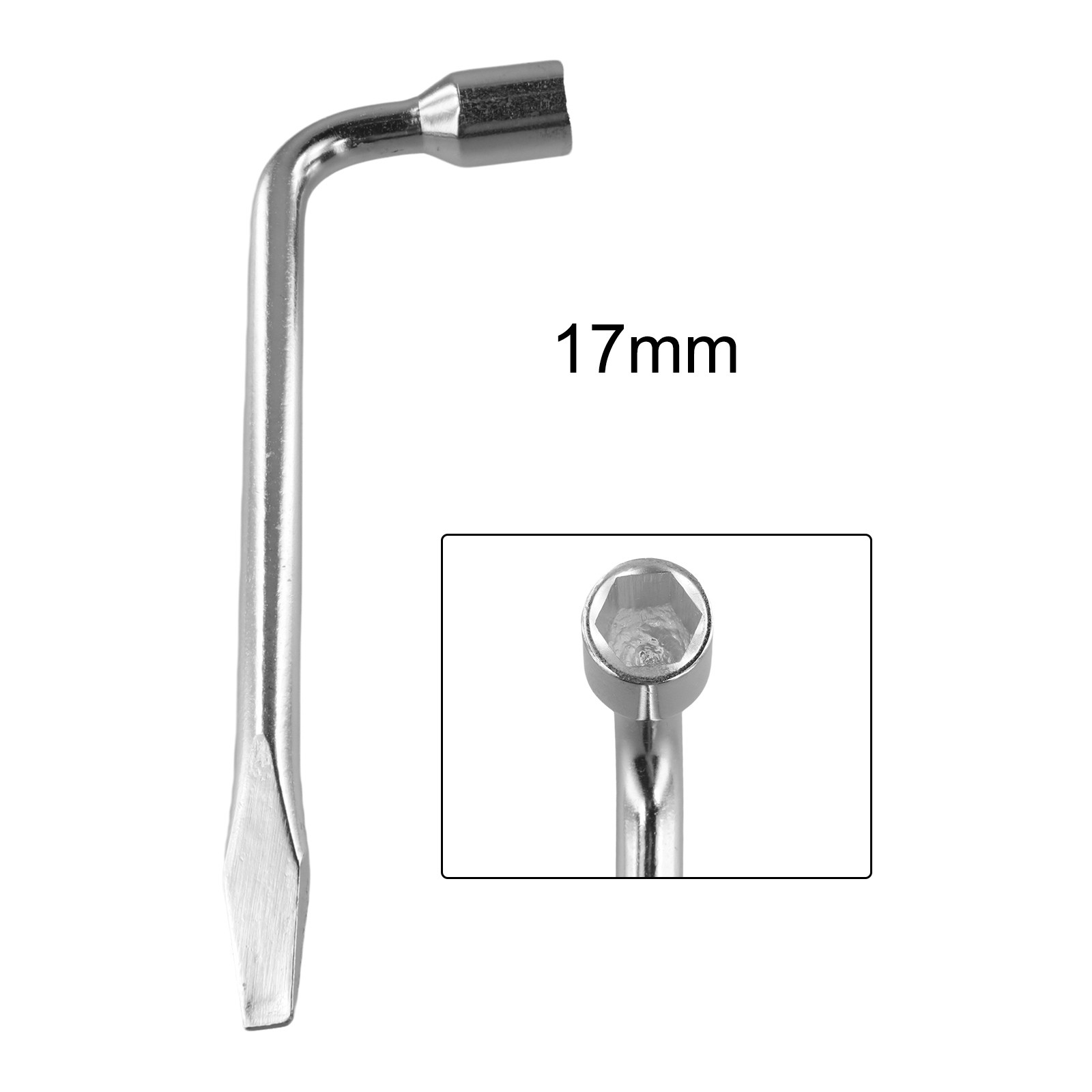 Compact 171921mm Wheel Nut Wrench with Extended Handle for Extra Leverage