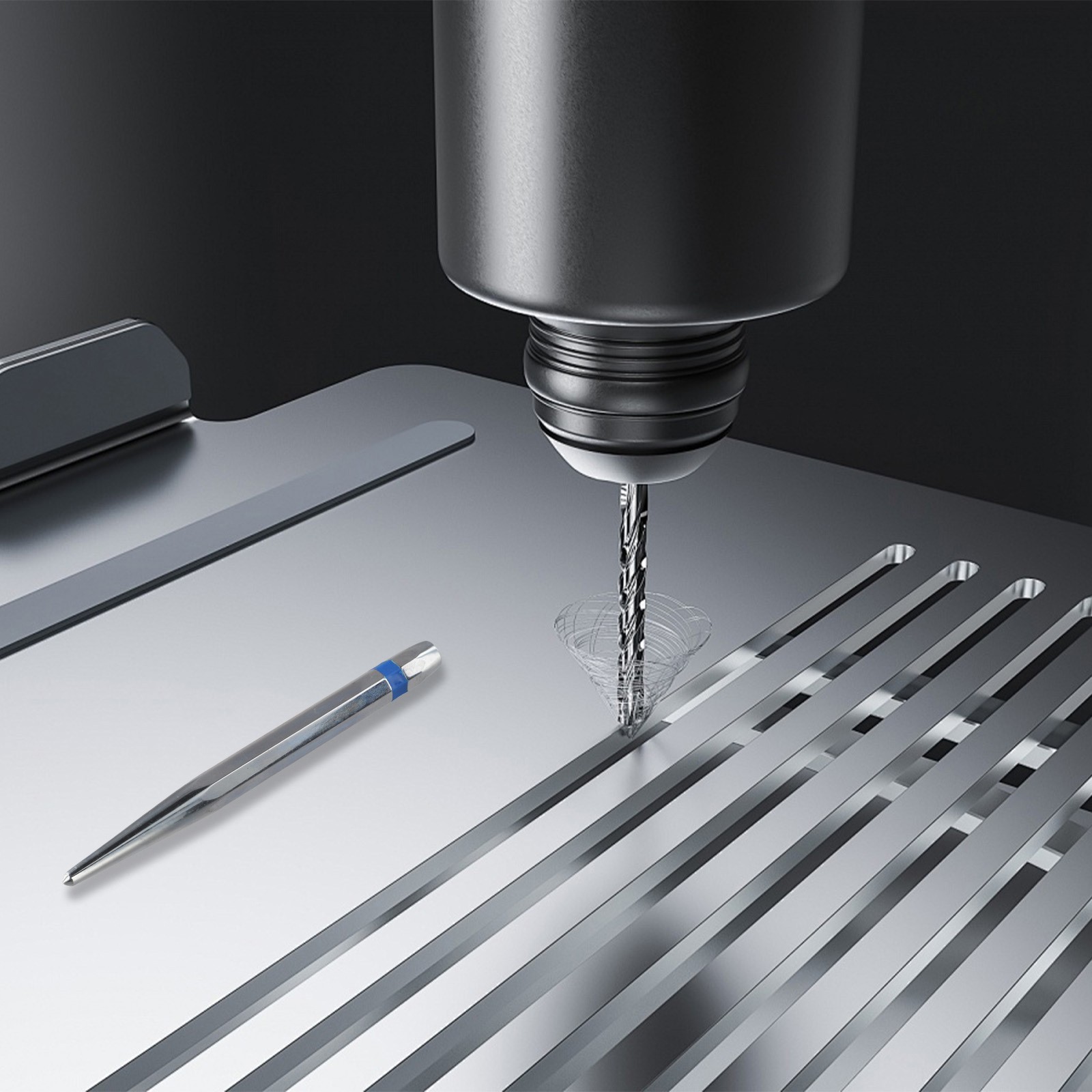 Marking Center Punch Tools 12PCS Alloy Steel for Wood and Metal 4x120mm - Produktbild 9