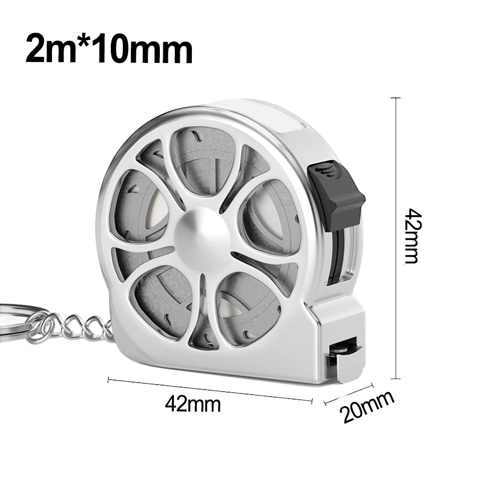 Kompaktes 2 Meter Edelstahl Maßband einziehbares metrisches Lineal rostfrei - Bild 23 von 39