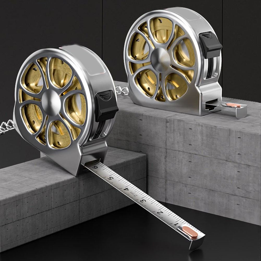 Kompaktes 2 Meter Edelstahl Maßband einziehbares metrisches Lineal rostfrei - Bild 37 von 39