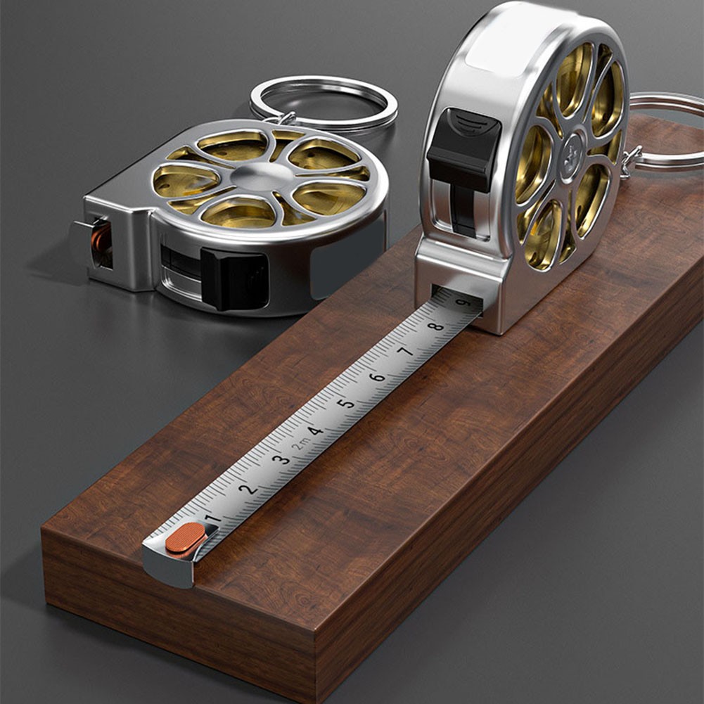 Kompaktes 2 Meter Edelstahl Maßband einziehbares metrisches Lineal rostfrei - Bild 39 von 39