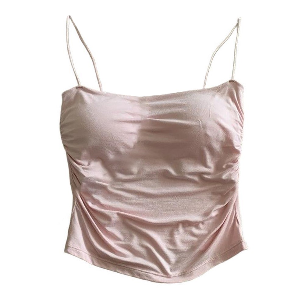 Sexy Tank Top for Women with Built In Bra Spaghetti Strap Casual Summer Style - Picture 37 of 43