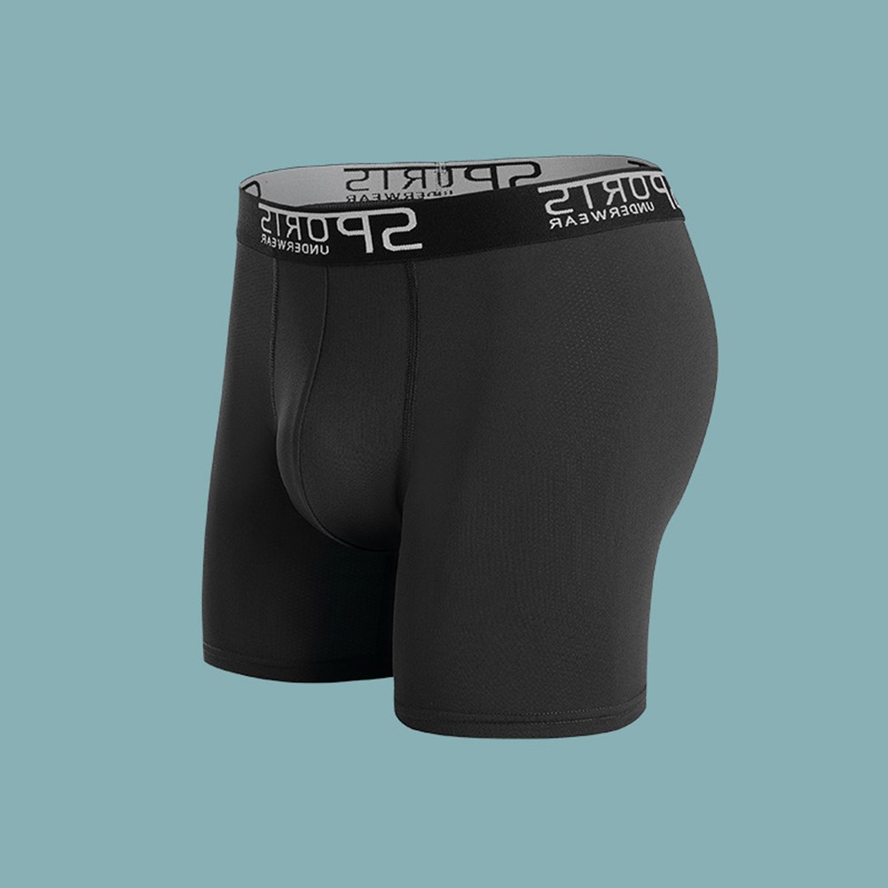 Mens Breathable Mid Waist Boxer Briefs Seamless Underwear Trunks Panties