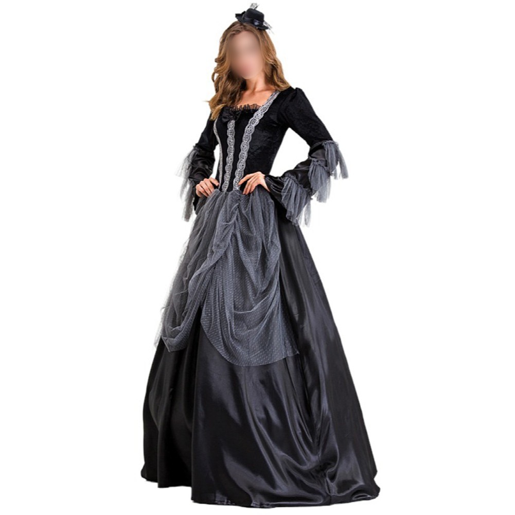 Damen Vintage Renaissance Gothic Cosplay Kostüm Mittelalter Kleid Dress für Pa - Picture 17 of 32