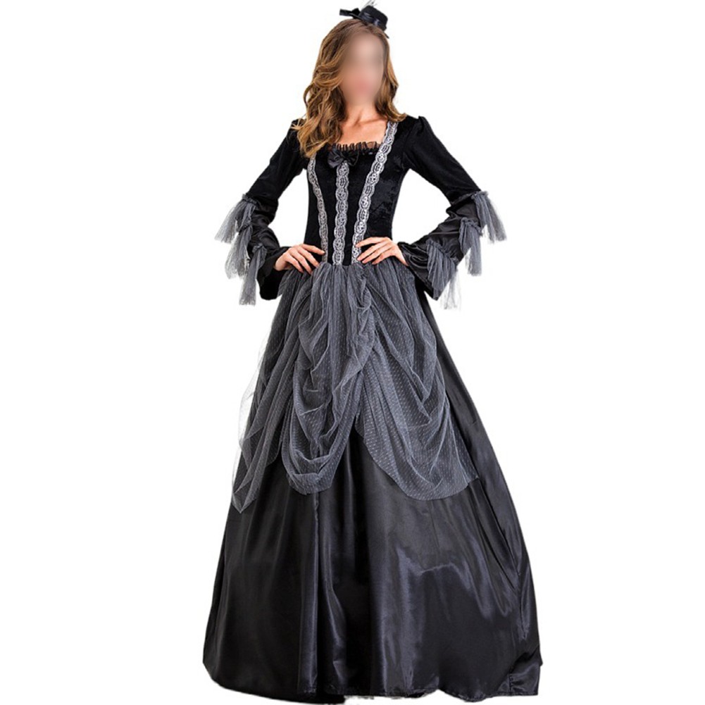 Damen Vintage Renaissance Gothic Cosplay Kostüm Mittelalter Kleid Dress für Pa - Picture 13 of 32