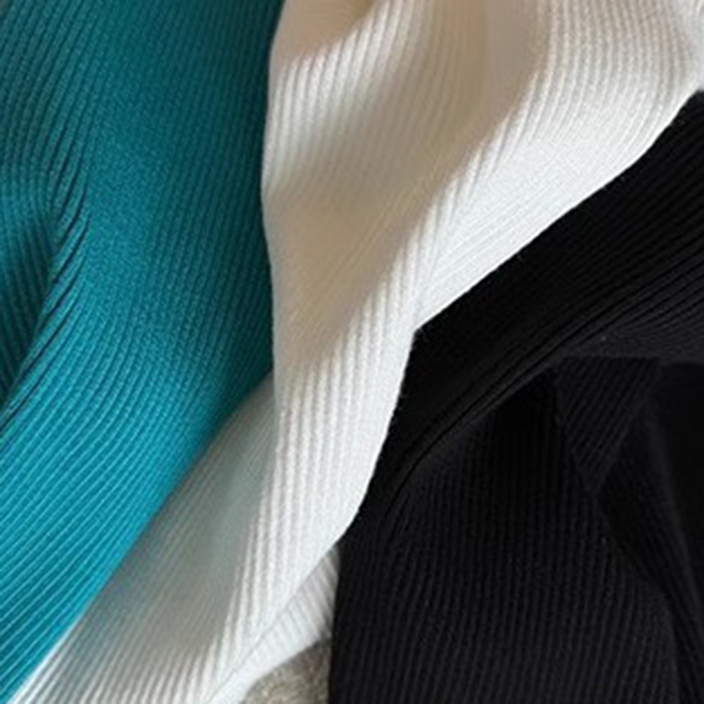 Solid Color Women Off Shoulder Slim Short Sleeve Knitted T Shirt Summer Casual - Picture 41 of 42
