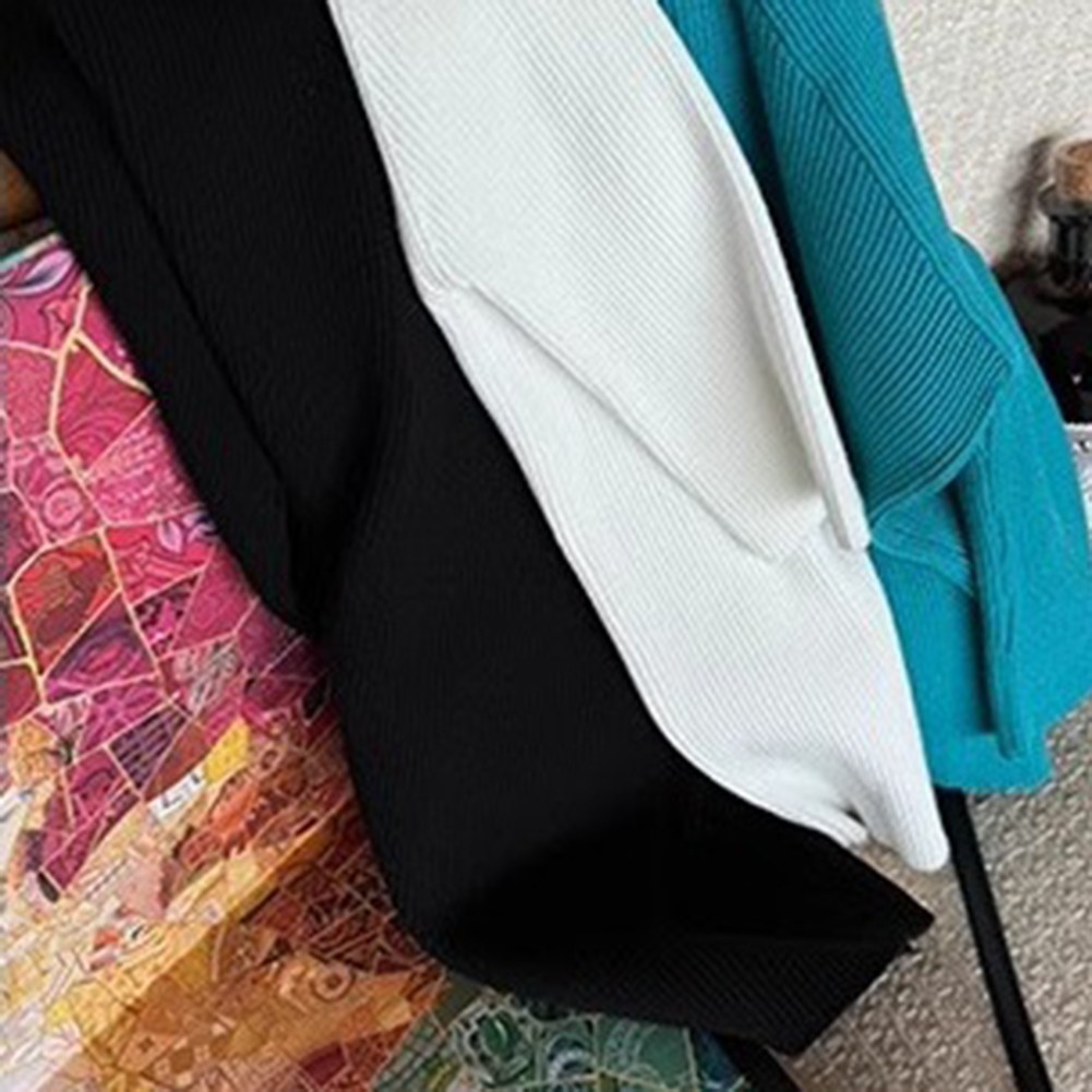 Solid Color Women Off Shoulder Slim Short Sleeve Knitted T Shirt Summer Casual - Picture 40 of 42