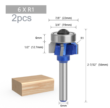 Router Bit 68MM 14 Shank 4 Corner R1 R2 R3 Set for Woodworking and Edge Banding