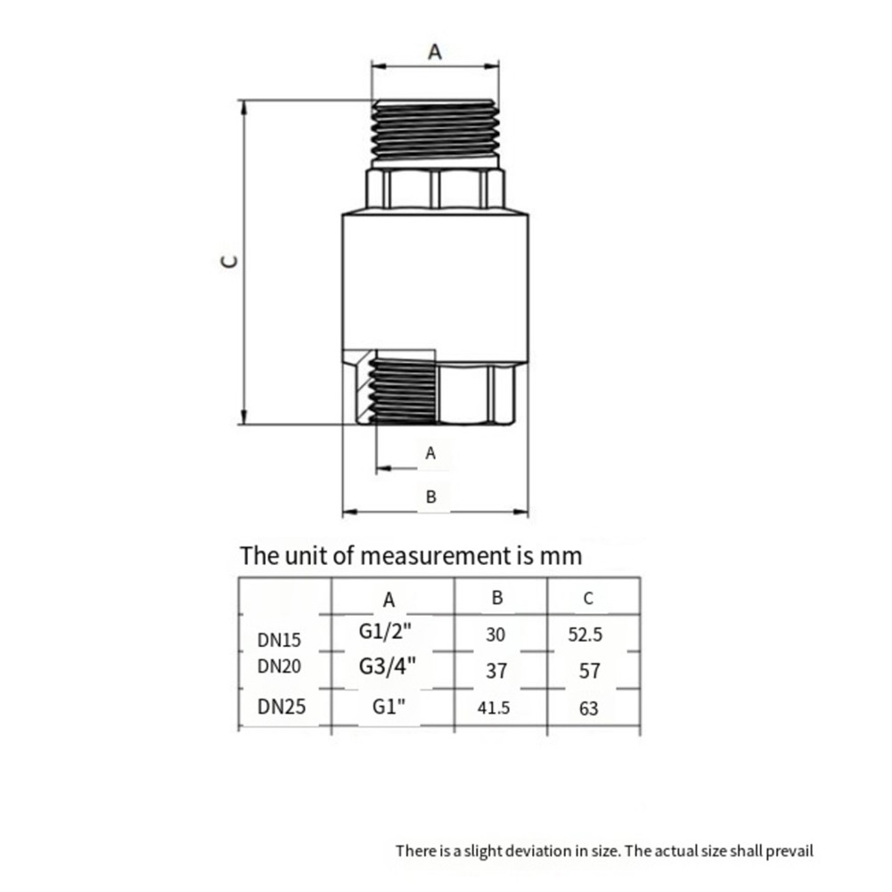 For water Supply Check Valve Brass Construction with G Thread DN15 DN25