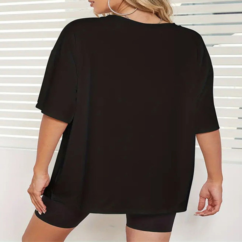 Summer Tshirt for Women Casual Printed Loose Fit Roundneck Short Sleeve - Picture 30 of 102
