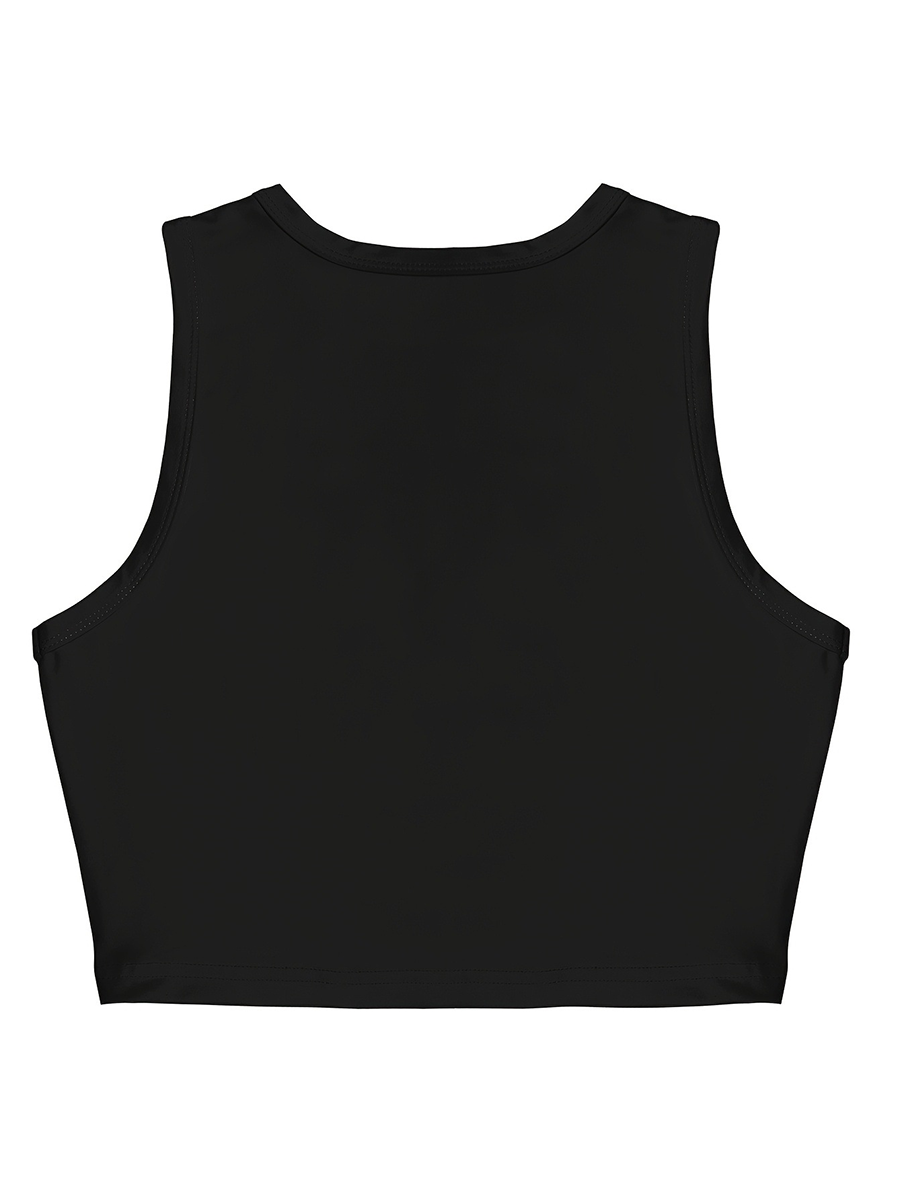 A sleeveless crop top for women with halter neck in classic solid colors - Picture 14 of 52