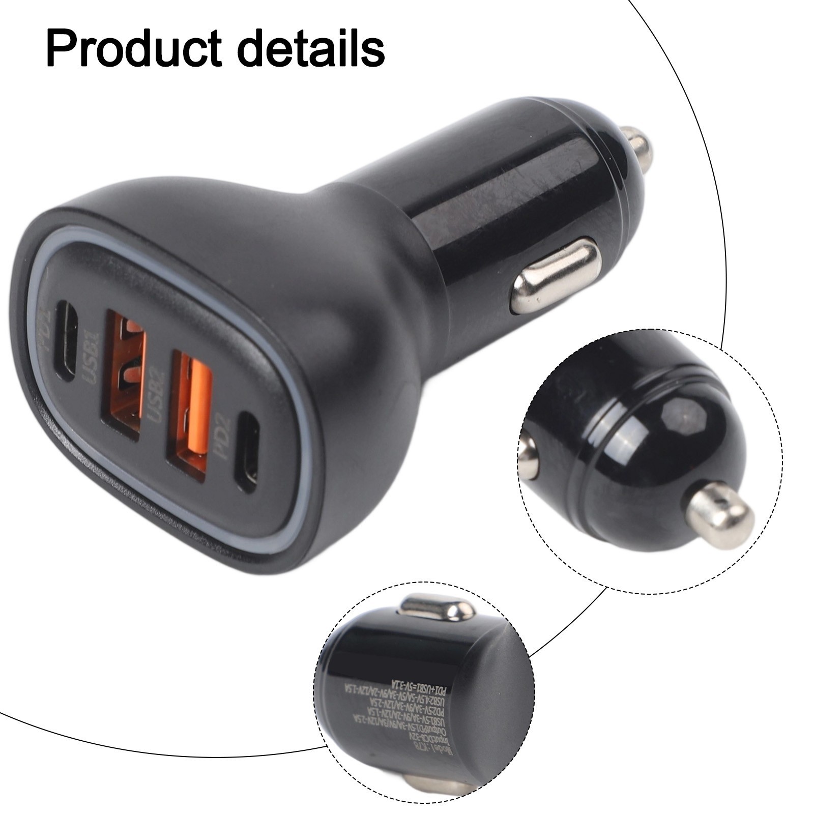 For Car Cameras 100W Car Charger Aluminium Alloy Material Fast Charge Capability - Picture 17 of 24