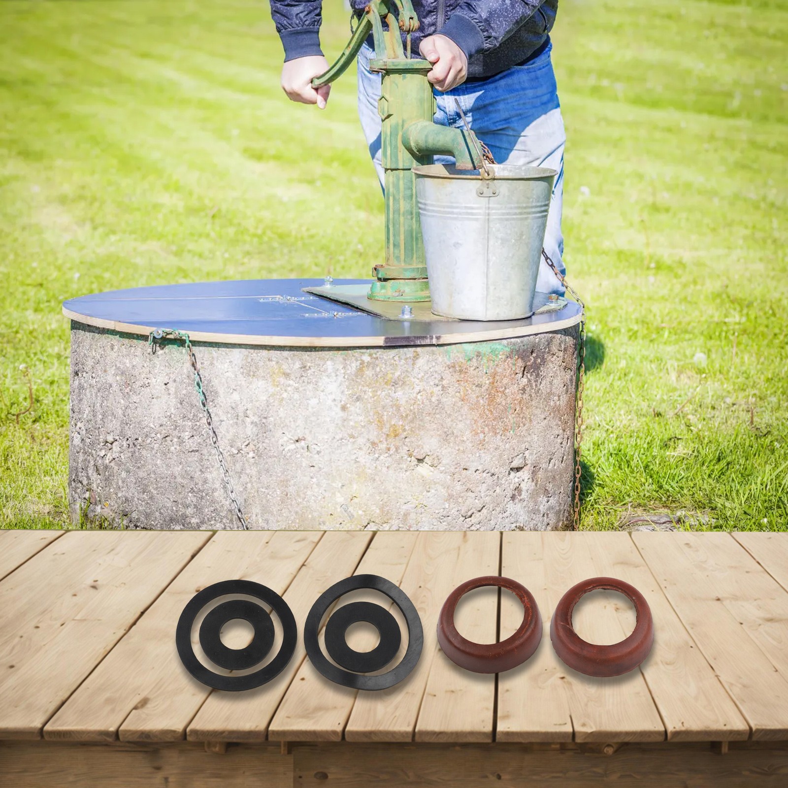 Reliable Cowhide Leather Seals and Gaskets for Hand Pump Model 75 Replacement