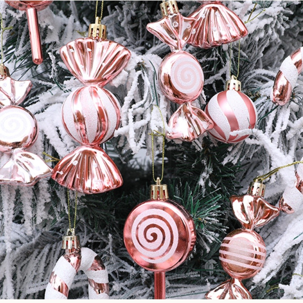 18pcs Plastic Christmas Pendants Ornaments Candy Canes for Tree Decoration - Picture 27 of 31
