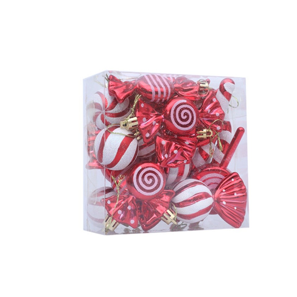 18pcs Plastic Christmas Pendants Ornaments Candy Canes for Tree Decoration - Picture 16 of 31
