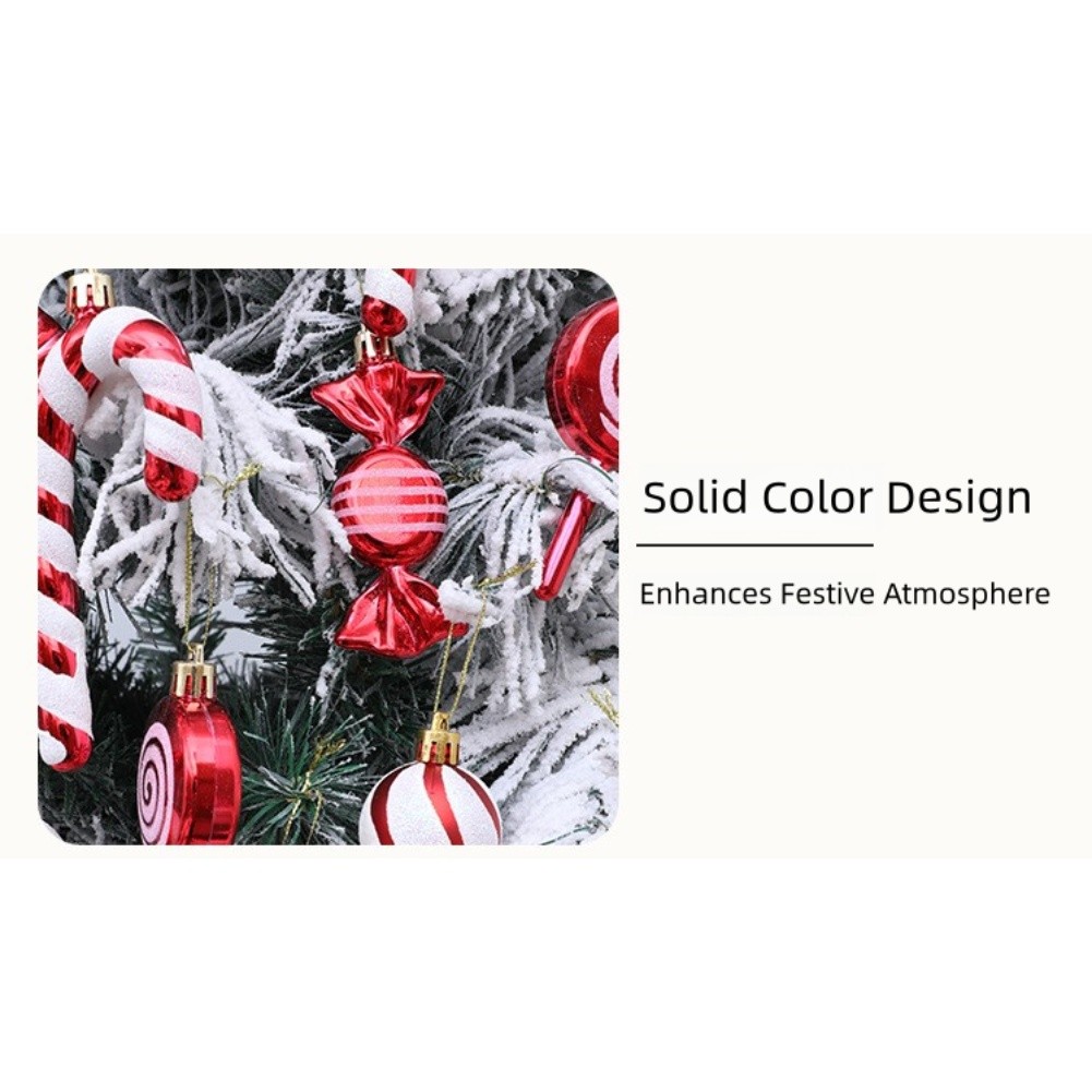 18pcs Plastic Christmas Pendants Ornaments Candy Canes for Tree Decoration - Picture 20 of 31