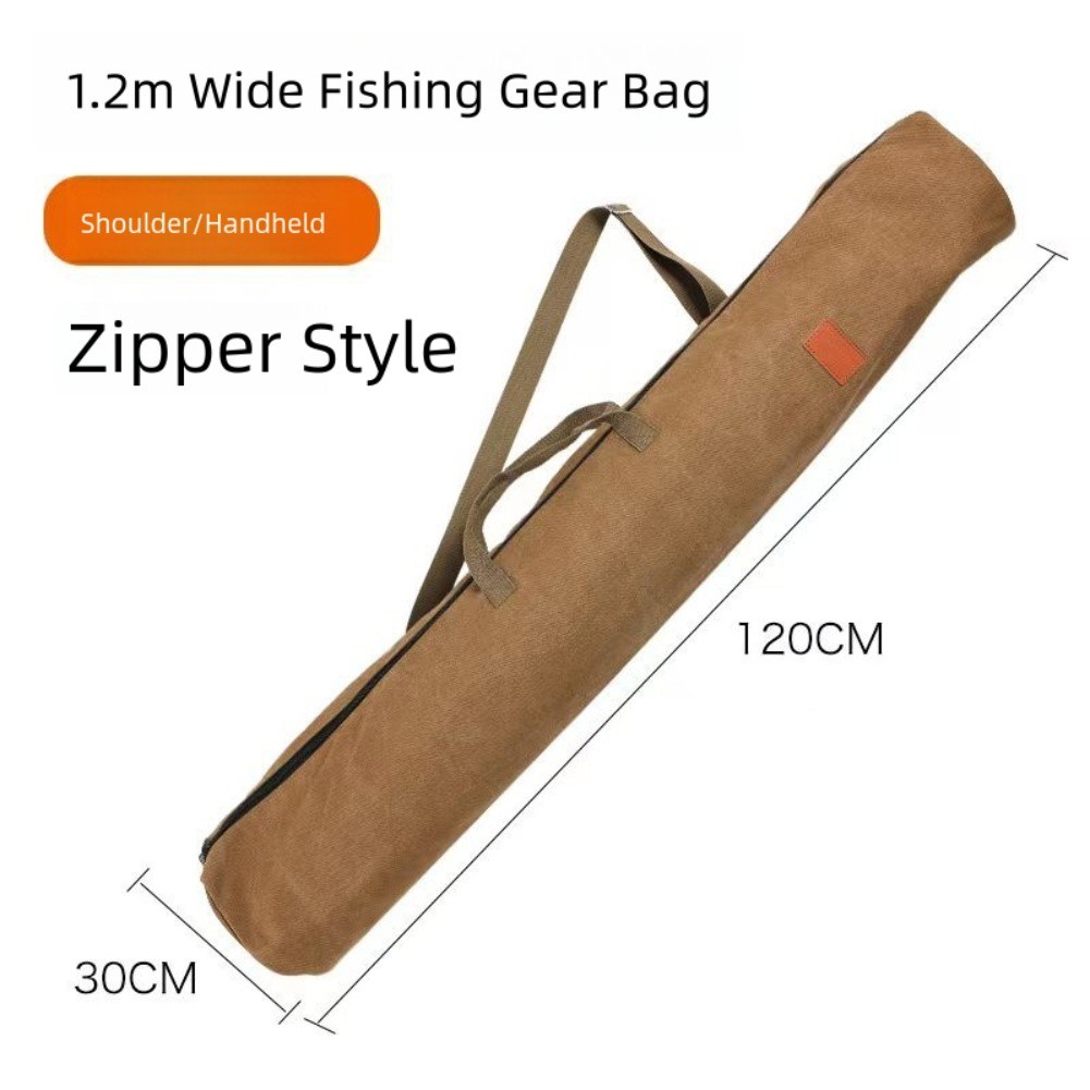 For Durable Waterproof Canvas Fishing Rod Bag With Portable Carry Strap Design - Picture 17 of 30