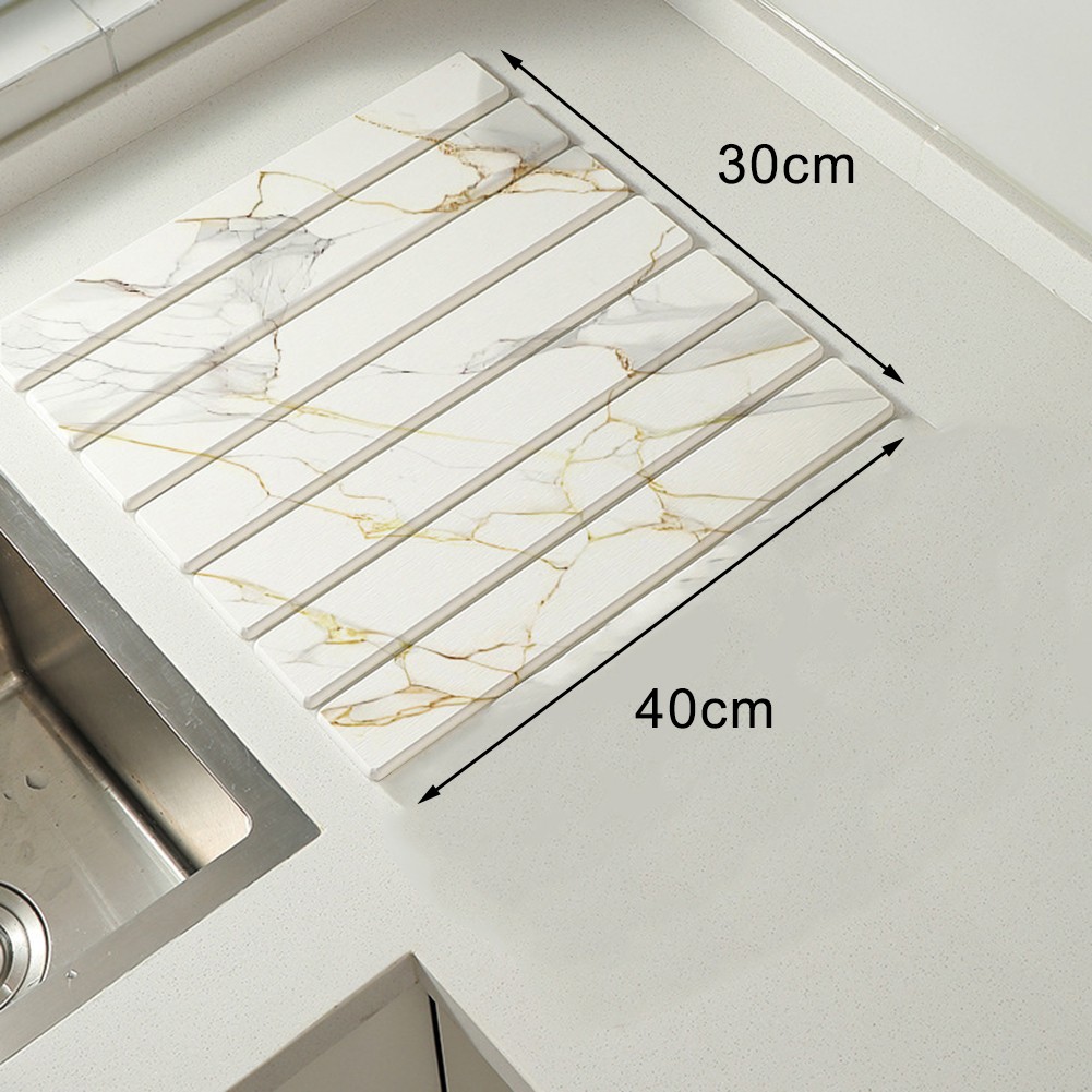 Diatomaceous Earth Folding Drying Mat with Non Slip Mesh for Countertops - Picture 14 of 14