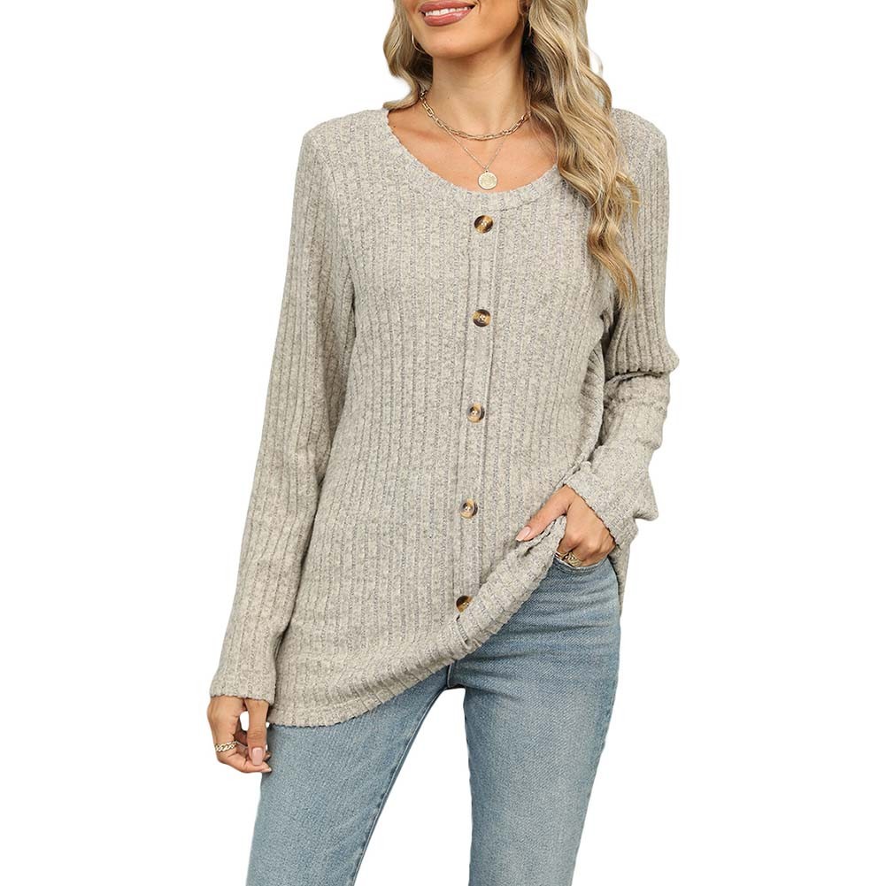 Loose Fit Shirt Long-sleeved T-shirt Breathable Fabric Patchwork Style - Picture 38 of 45