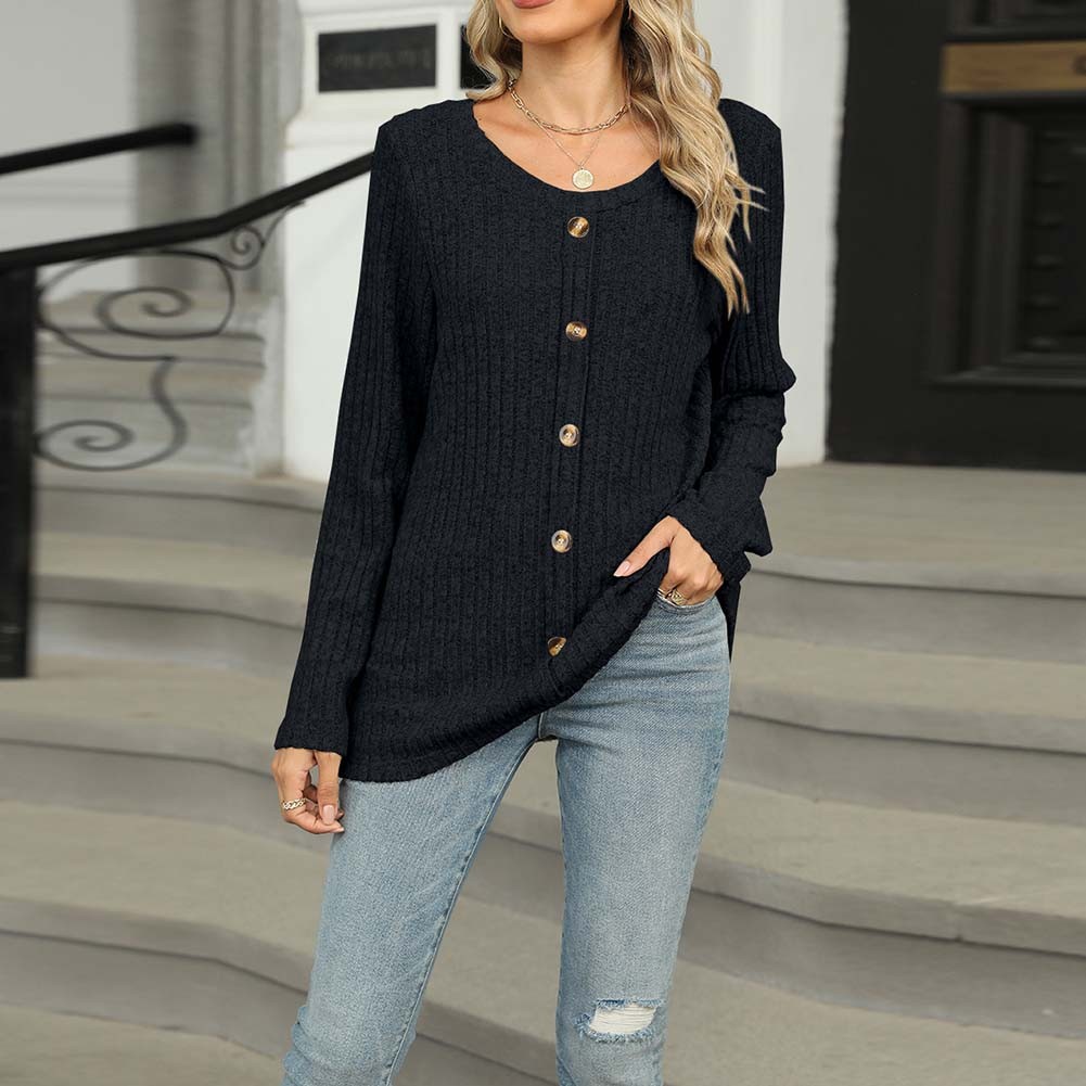 Loose Fit Shirt Long-sleeved T-shirt Breathable Fabric Patchwork Style - Picture 31 of 45