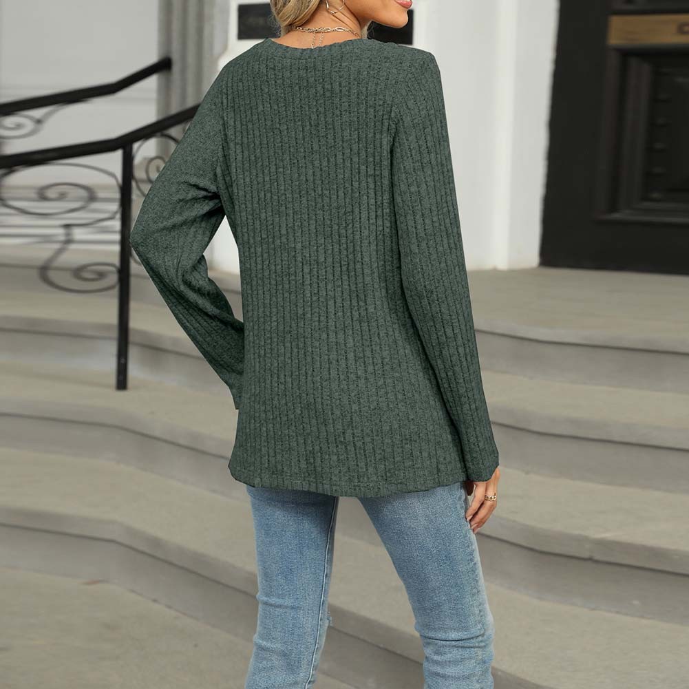Loose Fit Shirt Long-sleeved T-shirt Breathable Fabric Patchwork Style - Picture 43 of 45