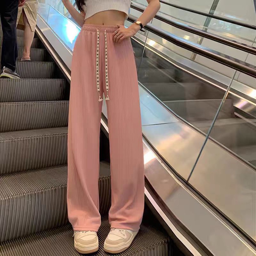 Wide Leg Pants for Women High Waist Casual Wear with Drawstring Closure - Picture 12 of 14