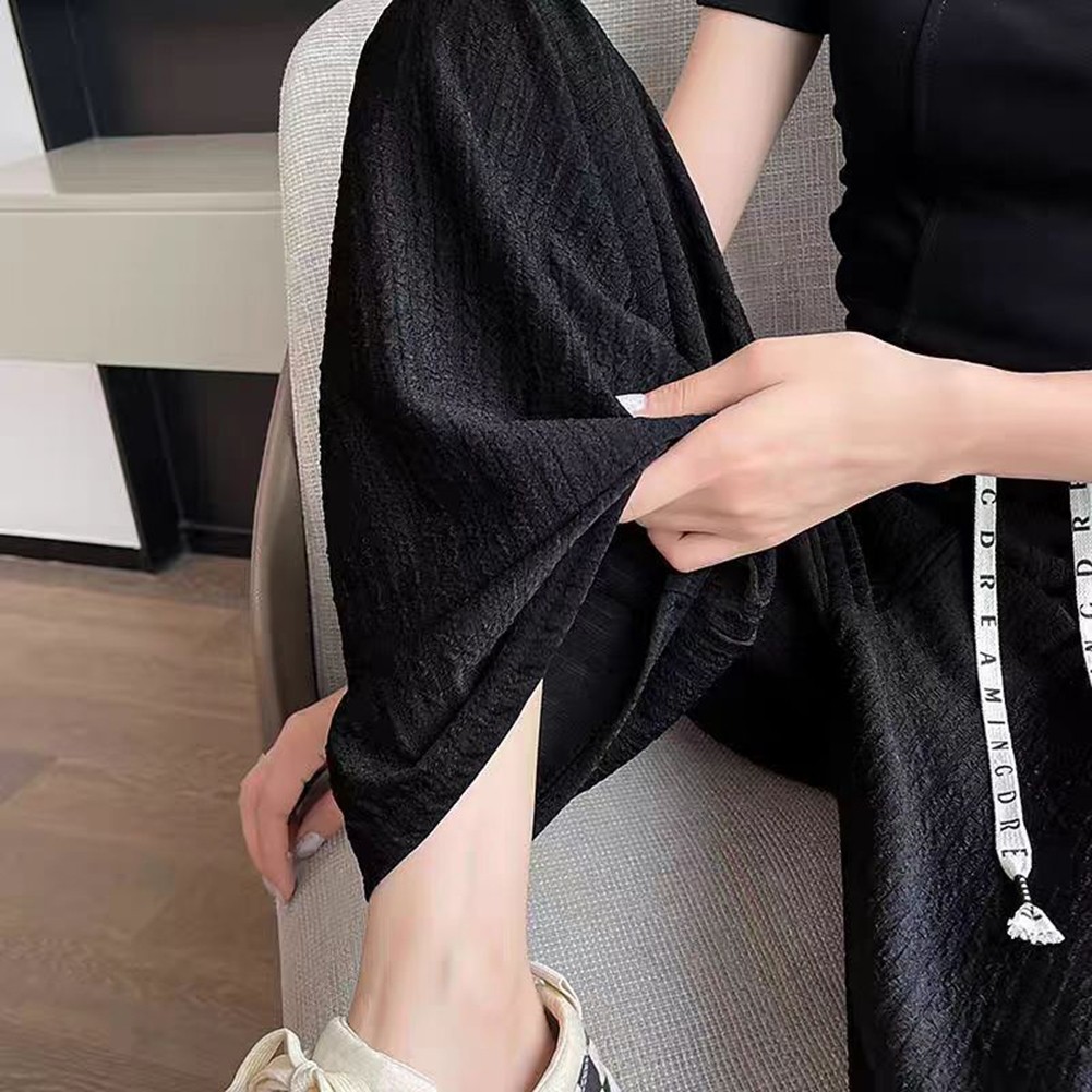 Wide Leg Pants for Women High Waist Casual Wear with Drawstring Closure - Picture 14 of 14