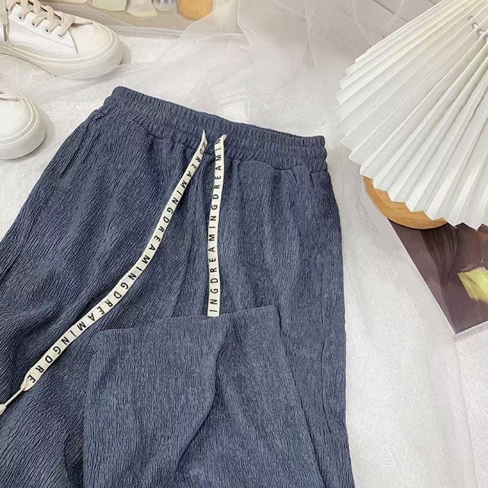 Wide Leg Pants for Women High Waist Casual Wear with Drawstring Closure - Picture 9 of 14