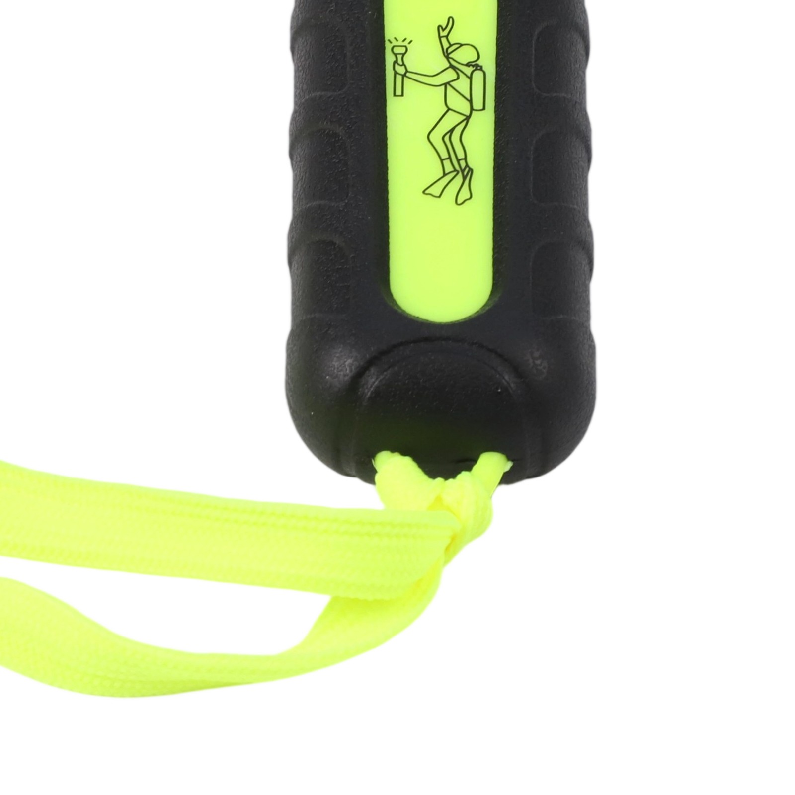 Diving Flashlight Torch 15.2x4.2cm Fluorescent Green For Hunting/rescue/camping