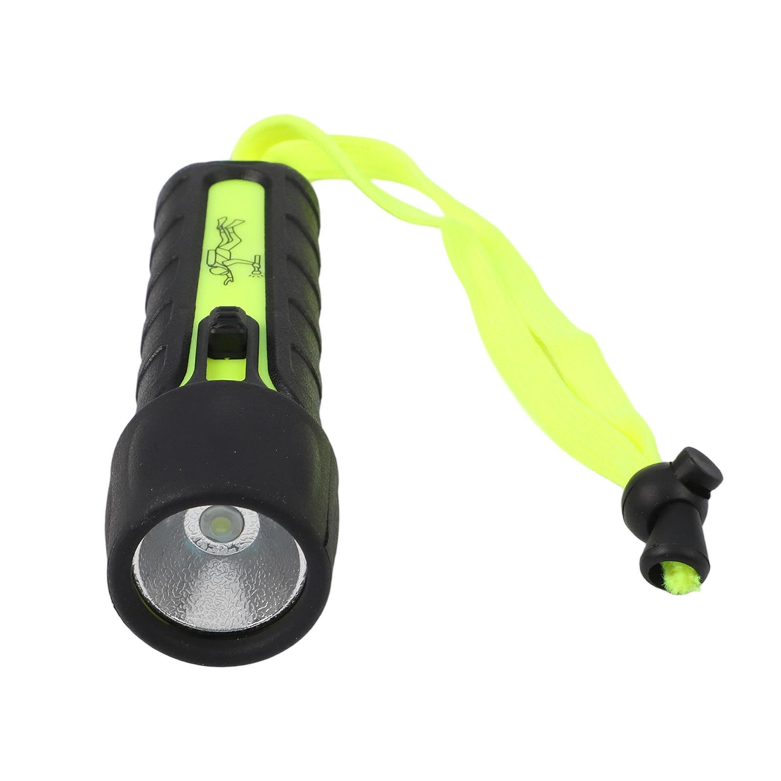 Diving Flashlight Torch 15.2x4.2cm Fluorescent Green For Hunting/rescue/camping