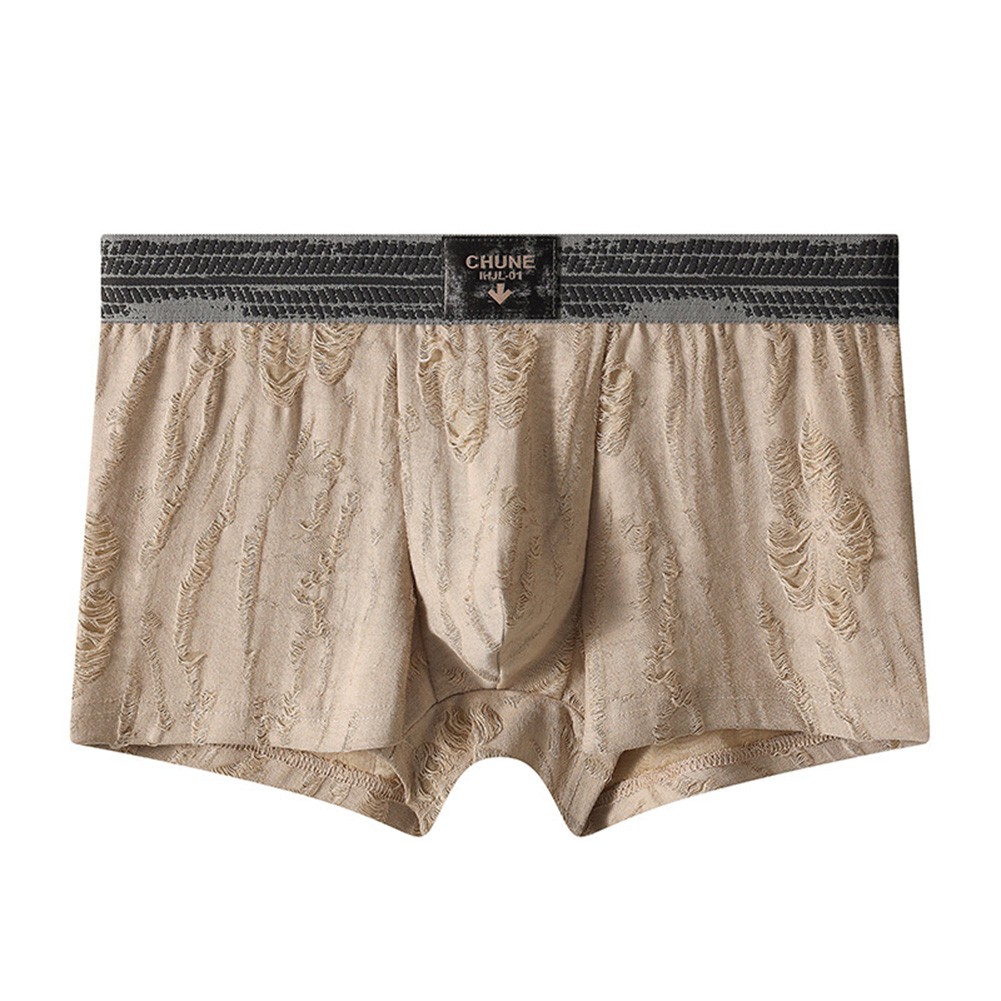 Men Breathable Boxer Shorts Retro Washed Style Comfortable Trunks for Home - Picture 15 of 27