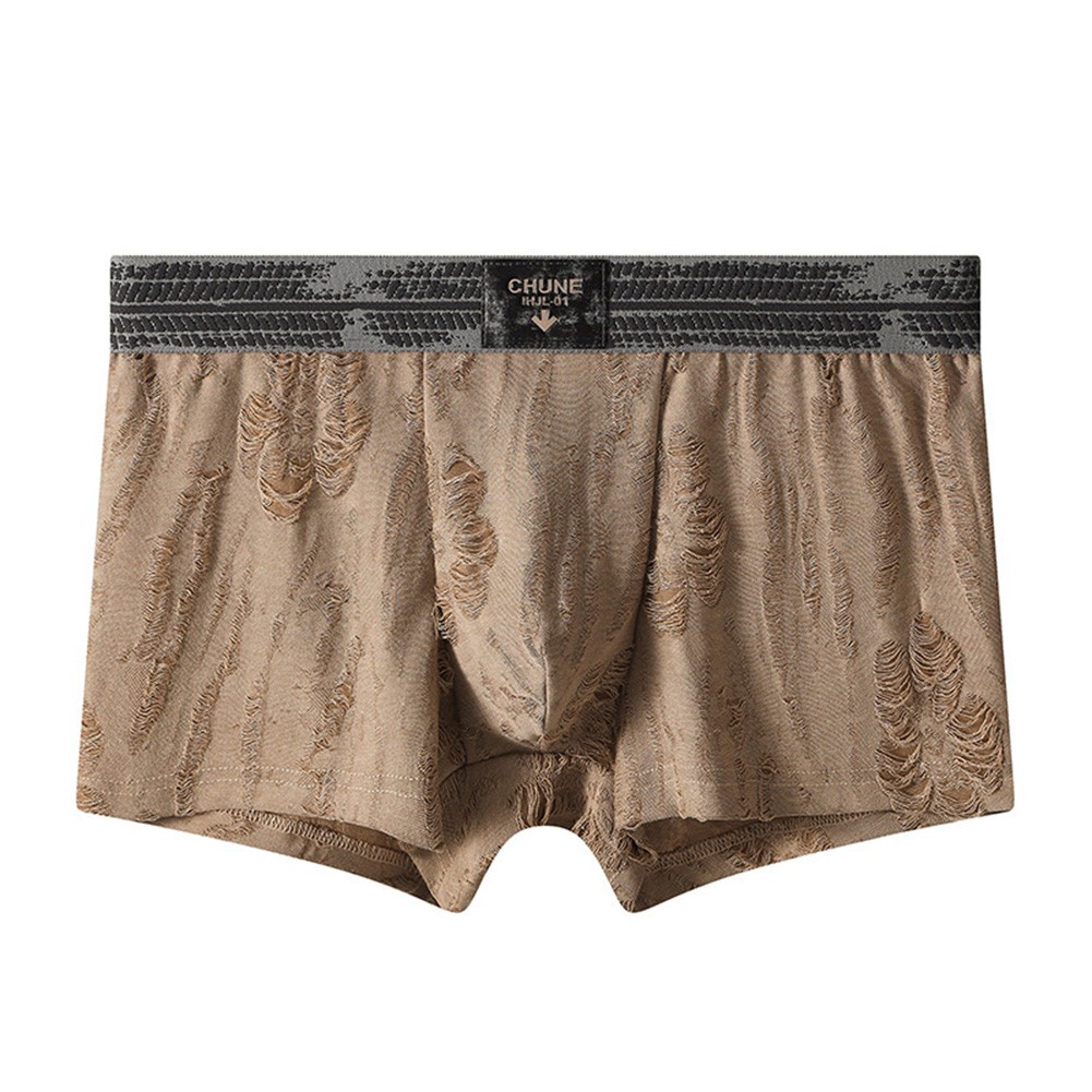 Men Breathable Boxer Shorts Retro Washed Style Comfortable Trunks for Home - Picture 17 of 27