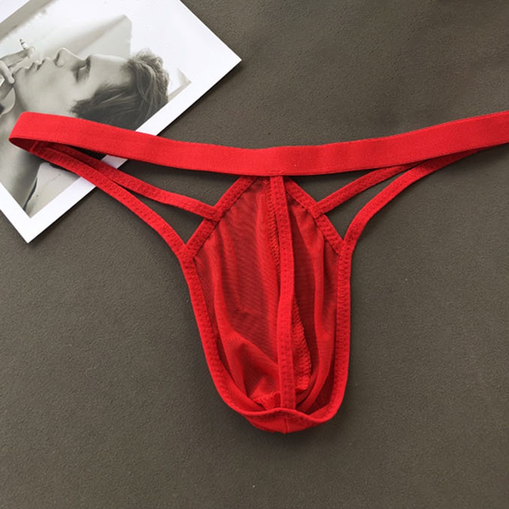 Herren Netz Tanga Unterwäsche G String Ausbuchtung Beutel durchsichtig T Rücken Höschen - Bild 12 von 14