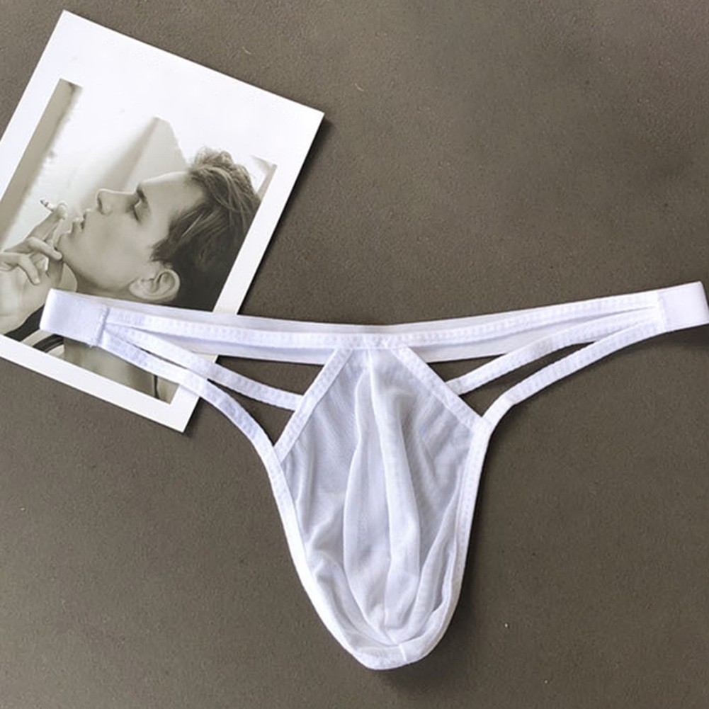Herren Netz Tanga Unterwäsche G String Ausbuchtung Beutel durchsichtig T Rücken Höschen - Bild 9 von 14