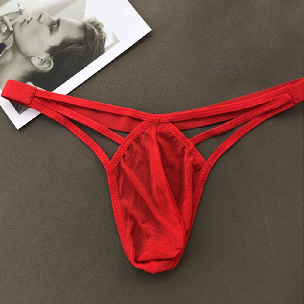 Herren Netz Tanga Unterwäsche G String Ausbuchtung Beutel durchsichtig T Rücken Höschen - Bild 11 von 14