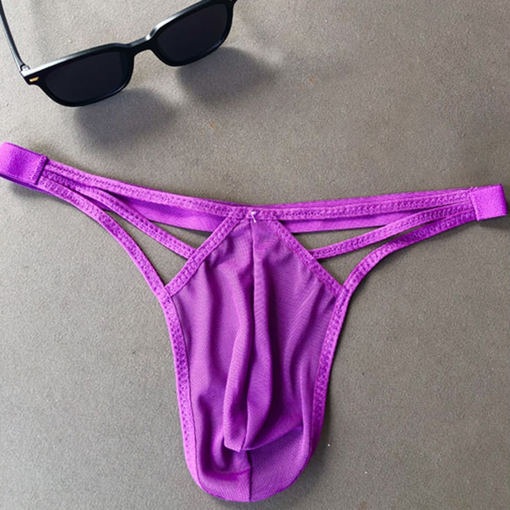 Herren Netz Tanga Unterwäsche G String Ausbuchtung Beutel durchsichtig T Rücken Höschen - Bild 13 von 14