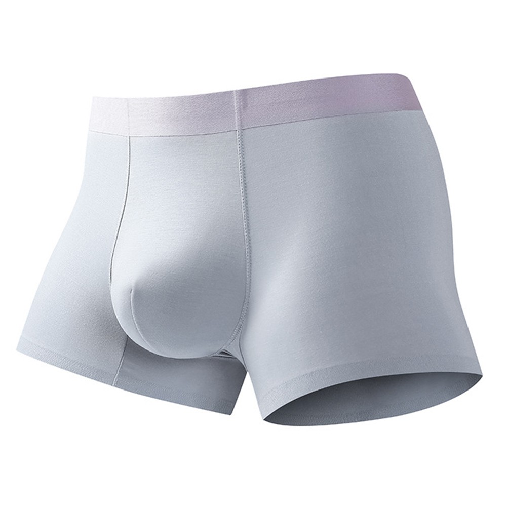 Seamless Breathable Men Boxer Briefs Underwear Solid Color Modal Spandex Blend