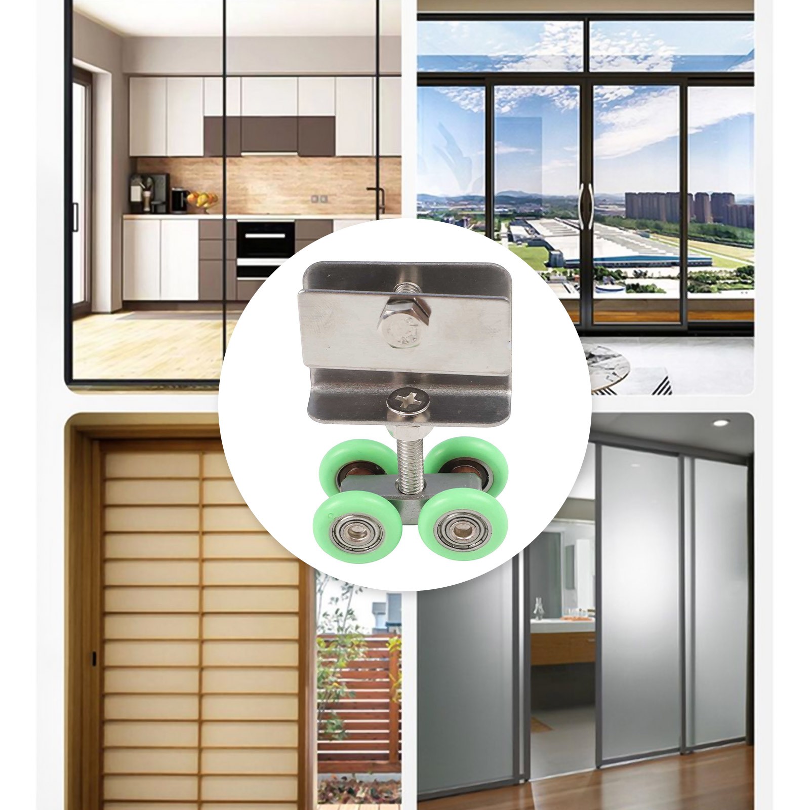Ruota Nylon Ruote Porta Doccia Rullo Confezione Completa Ristrutturazione Bagno - Foto 13 di 45