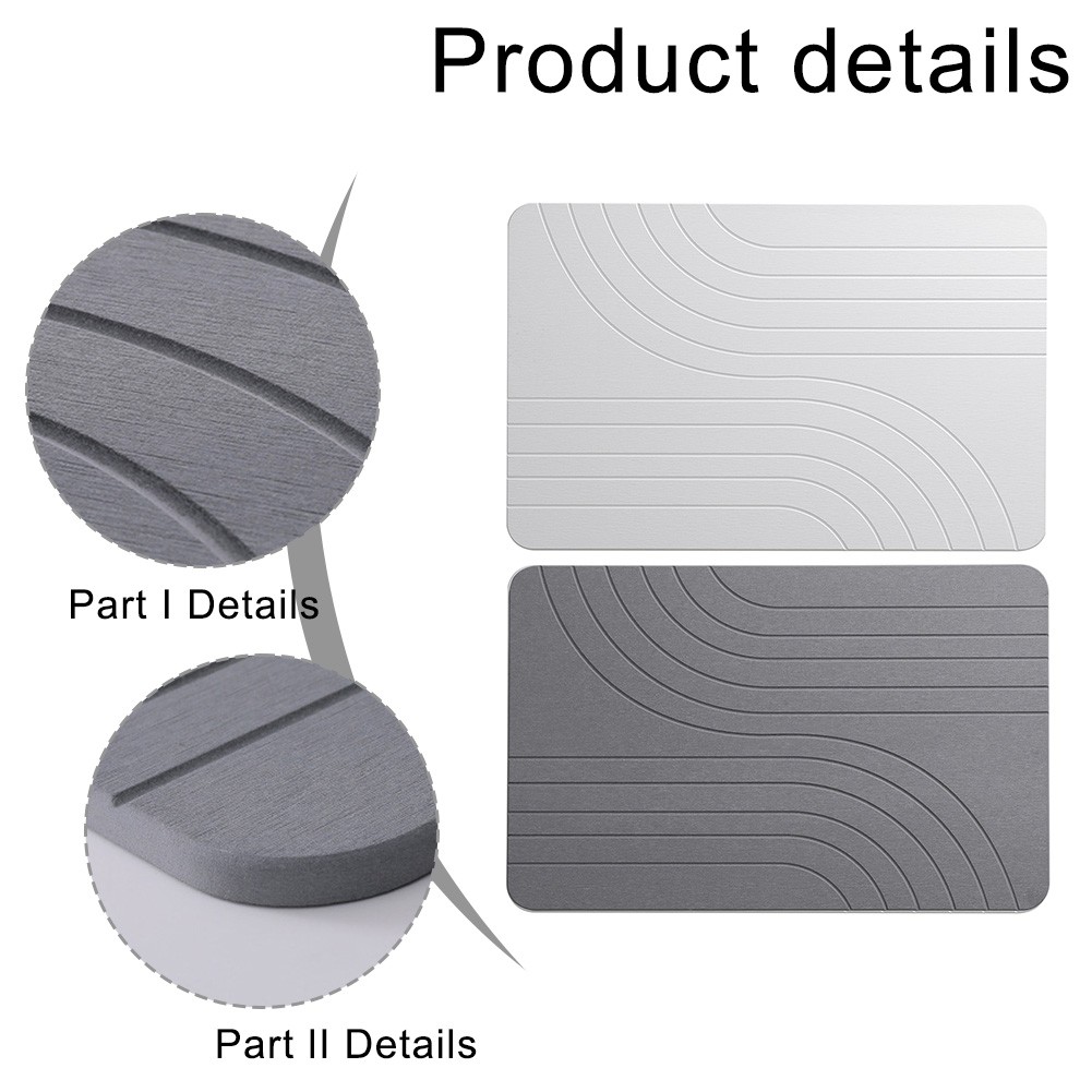 Fast Drying Diatomaceous Earth Bath Mat Stone Material for Bathroom Floor - Picture 14 of 23