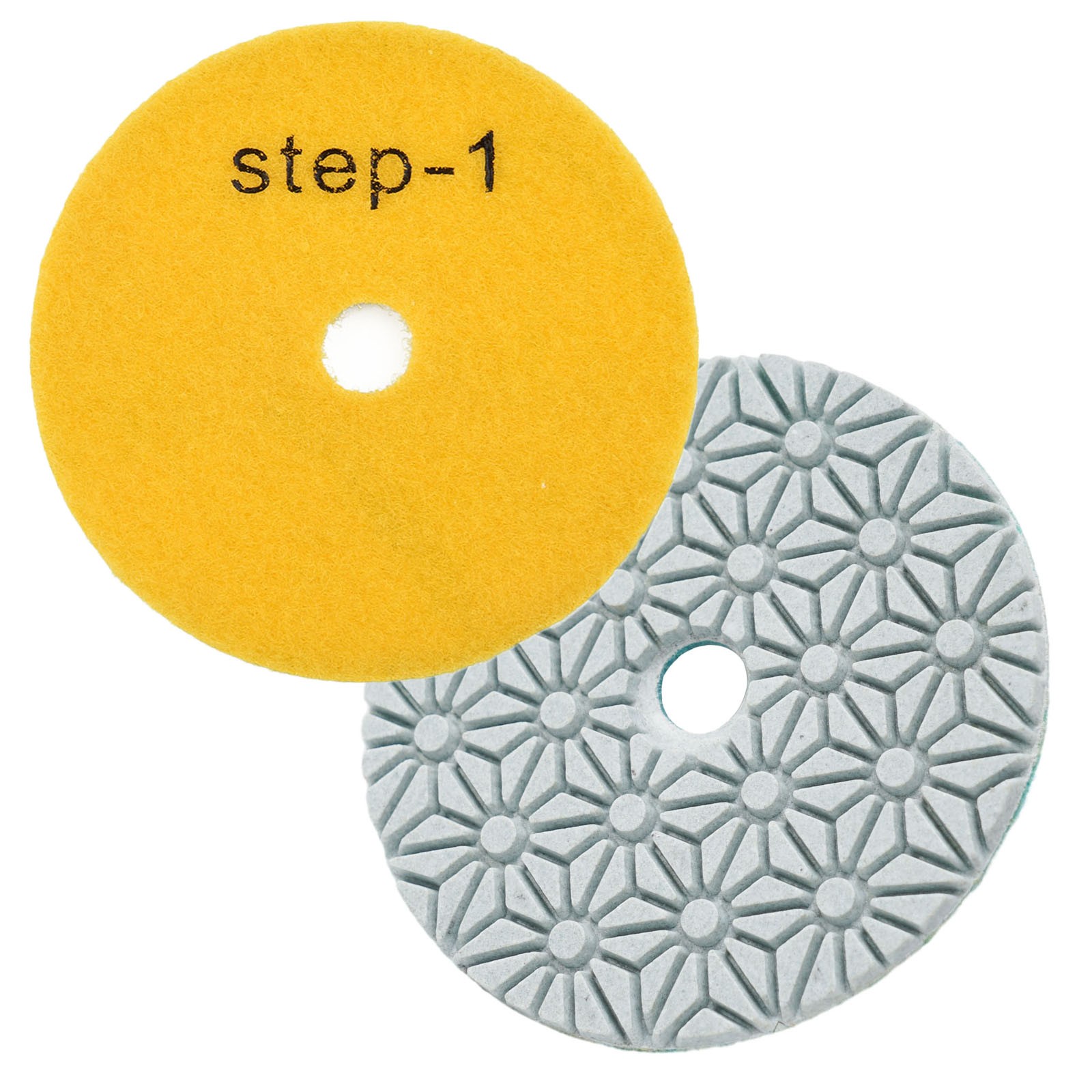 3 Step Polishing Pads 2PCS Dry Wet 4 Inch Grinding Wheel for Granite Cement - Picture 9 of 18