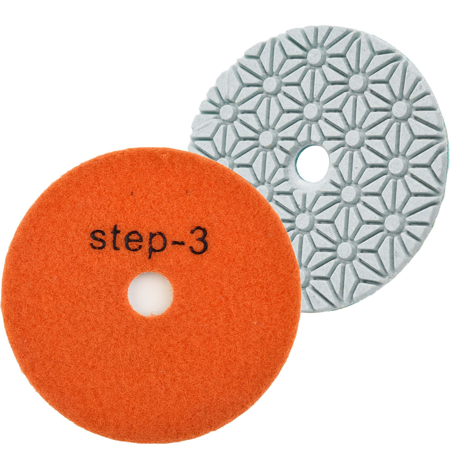 3 Step Polishing Pads 2PCS Dry Wet 4 Inch Grinding Wheel for Granite Cement - Picture 16 of 18