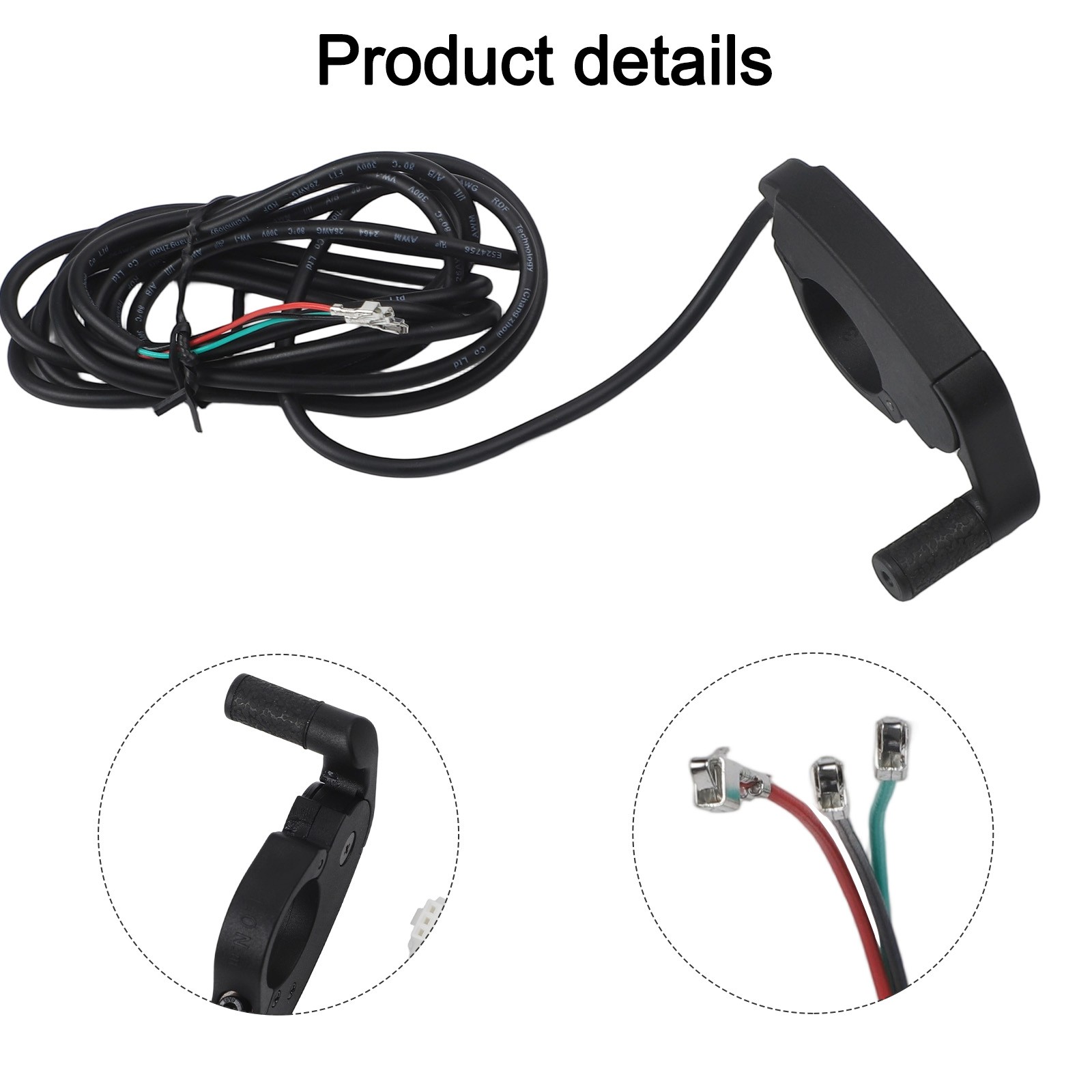 22MM Right Handlebar Ebike Thumb Throttle Speed Controller ABS Plastic